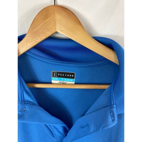 PGA Tour Airflux Mens Polo Blue Size XL - Picture 2 of 5